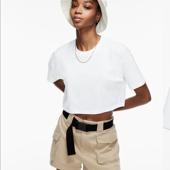 TNA crewneck white crop top - never worn - Picture 1 of 5